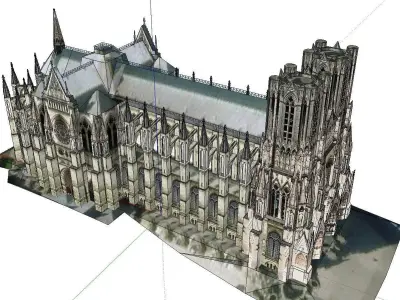 Architecture-Religion-God-Culture-Temple-028 cathedral with s... 3D model