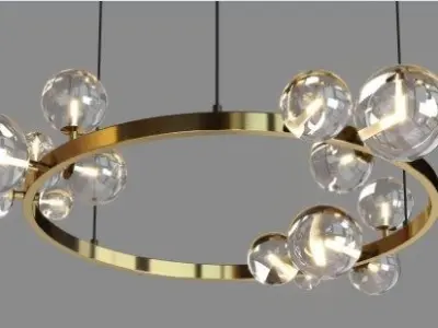 Minimalist led pendant SUNMEIYI 02 Low-poly 3D model