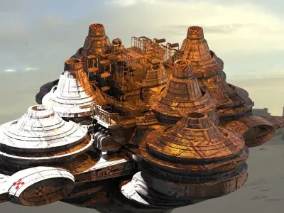 Dark Sith Platforms base Extended   3D model