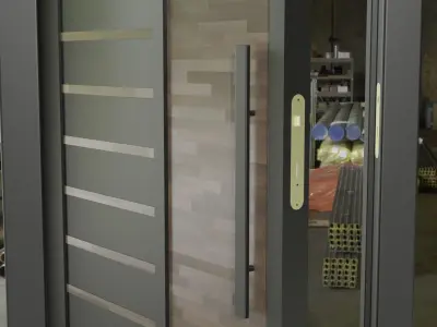 Door modern Low-poly 3D model