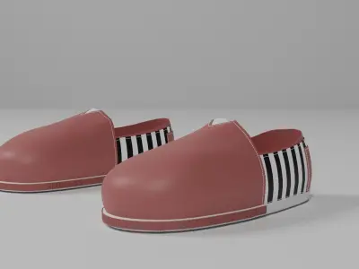 Shoes girl with backpack Free 3D model