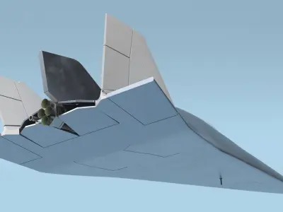  Experimental Jet Aircraft in Flying 