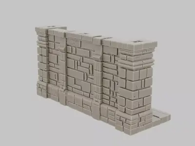 34 Walls Mega Pack Bundle Perfect For 3D Print And Wargaming 3D print model