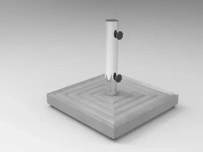 Kumba Parasol Base Low-poly 3D model