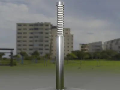 Light Column -10- Street Light -9- Low-poly 3D model