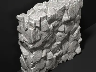 Slab stone rock granite huge n3 3D model