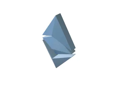 Ethereum Classic v2 002 Low-poly 3D model