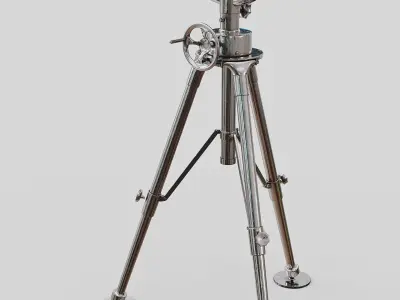 Nautical Spot Light Tripod Floor Lamp 3D model