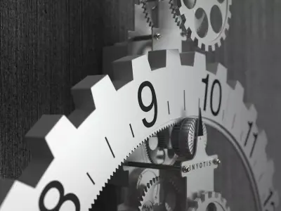 Big hour wheel clock 3D model