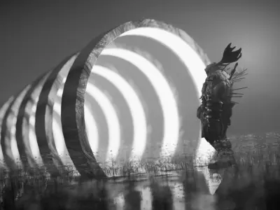 Sci-fi Gate way 3D Environment scene 3D model