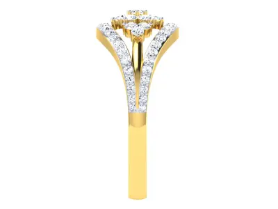 Solitaire Women Engagement Wedding Rings 3D print model get