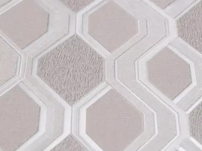 Taupe Octagon Lattice Wallpaper Texture