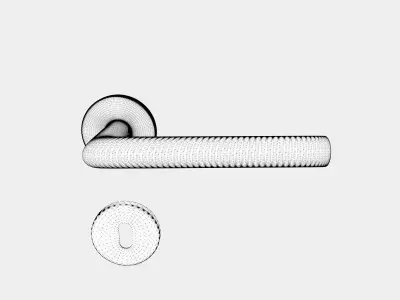 Round door handle 3D model