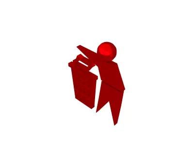 Recycle Symbols v7 010 Low-poly 3D model