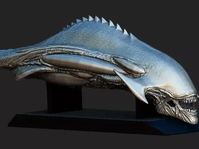 Aliens spitter head 3D model