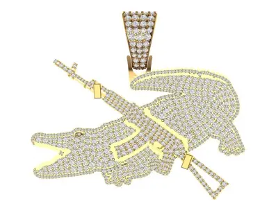  Crocodile Pendant 3D print model