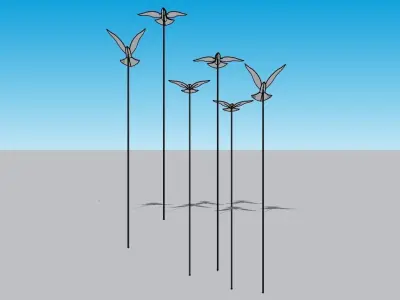 Flyying Bird Artwork 3D model