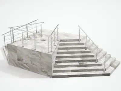 Entrance stairs 3D model