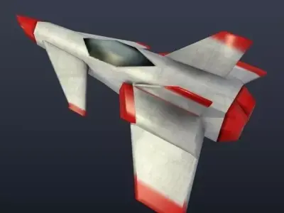 Lowpoly spaceship concept Low-poly 3D model