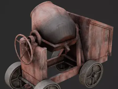 Concrete Mixer Game Ready Model Low-poly 3D model