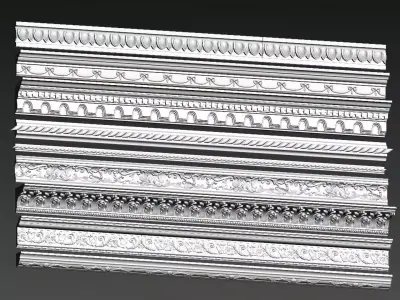 European-style plaster moulding 3D model