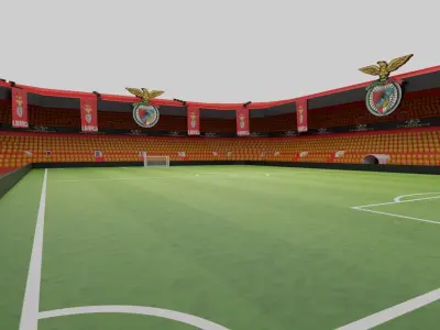 Benfica Football Stadium Low-poly 3D model