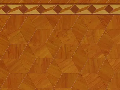 Floor wooden cutting board with embossed pattern 3D model