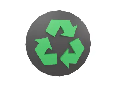 Recycle Symbols v4 001 Low-poly 3D model