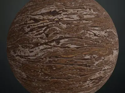 Weathered Sedimentary Brown Rock PBR Seamless Texture