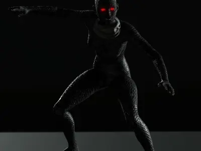 Mystique Robot Character Monster 3D Model Full Rigged  Low-poly 3D model