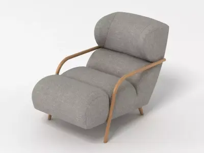 Mama with Bent Wood Arms Chair 3D model