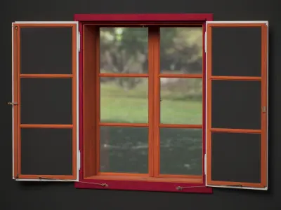 Wood Window 4 3D model