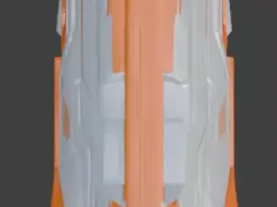 Sci-Fi Energy Blaster 3D Model Low-poly 3D model