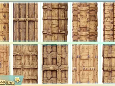 Stylized Wood Seamless Texture Pack Texture