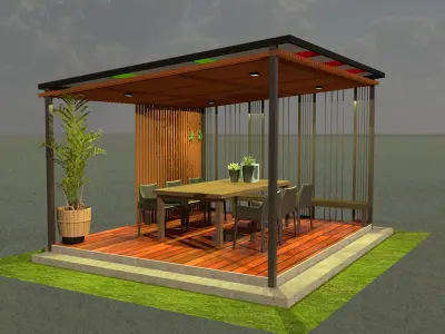 Terrace garden 3D model purchase