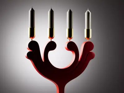 Christmas candle holder 3D model purchase
