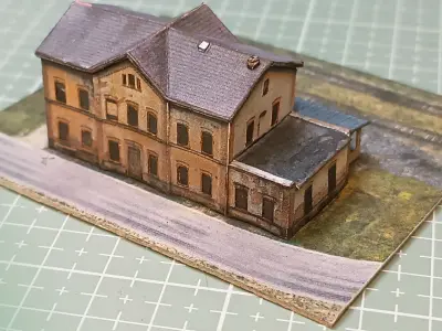 B 001 papercraft cut building Free 3D model