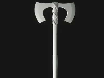 Viking Double Axe Low-poly 3D model