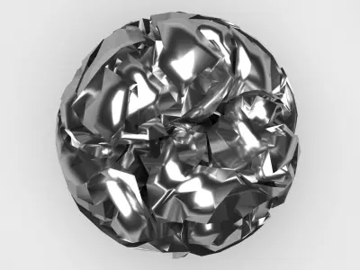 Crumpled Aluminium Foil 3D model