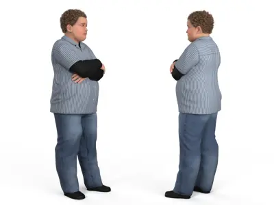  Boy Standing with Folded Arms 