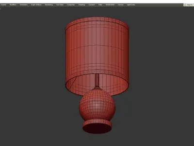 Bayles Table Lamp Low-poly 3D model