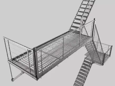 Evacuation ladder 3D model