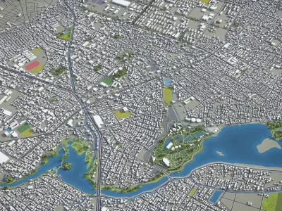 Kumamoto  Low-poly 3D model