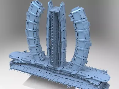 Cyberpunk Elite base echo tower  3D model