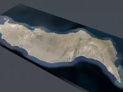 Guadalupe Island or Isla Guadalupe Mexicos California Peninsula 3D model