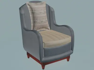 S-arms Armchair 3D model