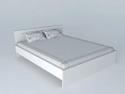 Bed DOORS HLOZ 160 BRW Milano Oak 3D model