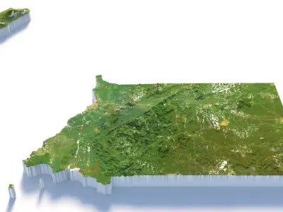 Equatorial Guinea Country Terrain 3D model