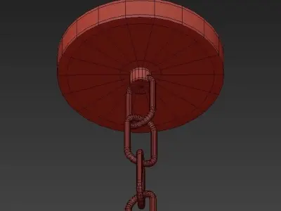 Piazetta chandelier with balls hanging from it 3D model