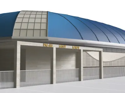 Palau Sant Jordi Barcelona   Low-poly 3D model